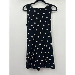 City Triangles Daisy Print Y2K Dress Black Sleeveless Soft Girl Mini Womens S?